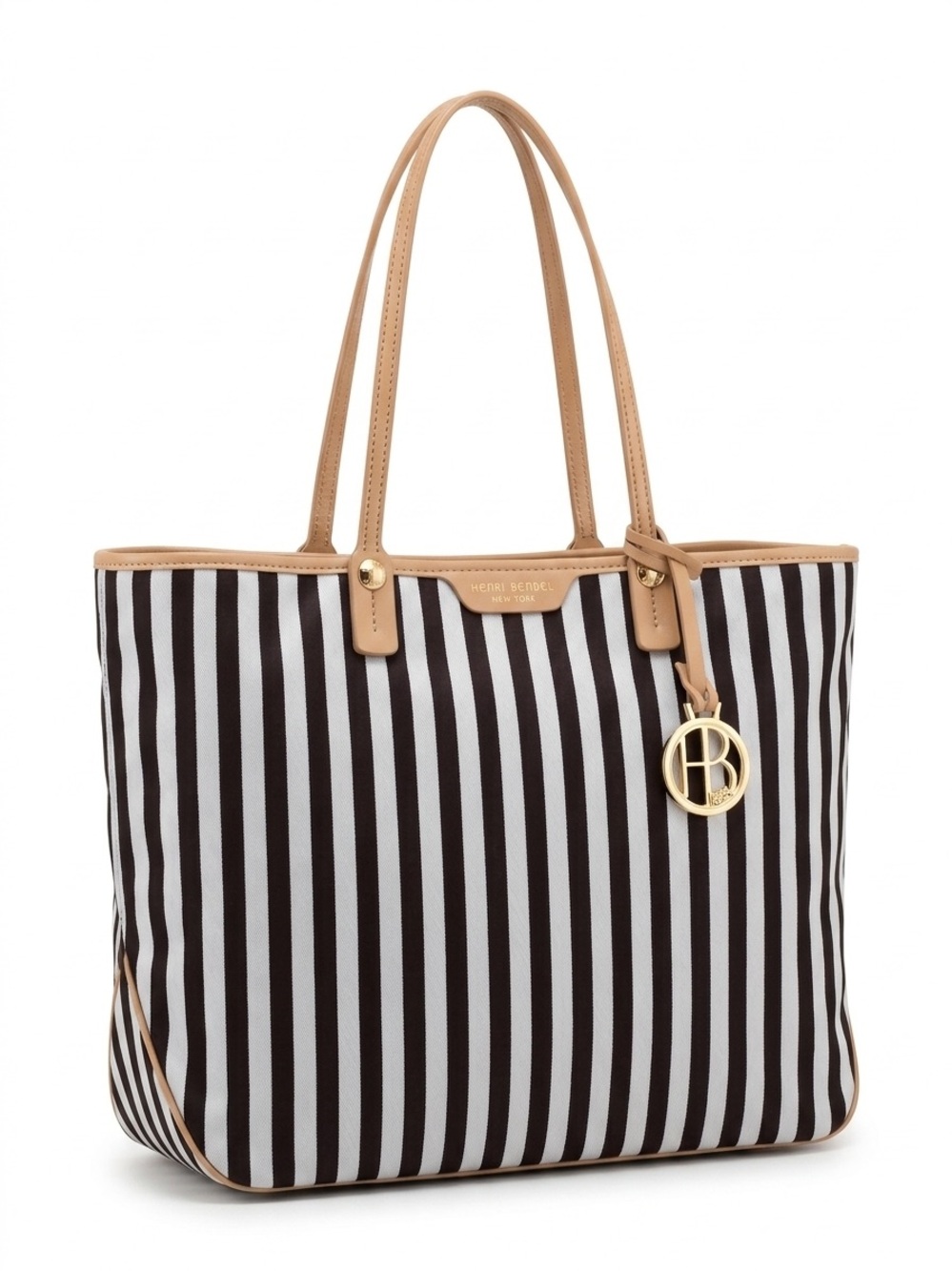 Henri Bendel Centennial Stripe Canvas & Leather Tote